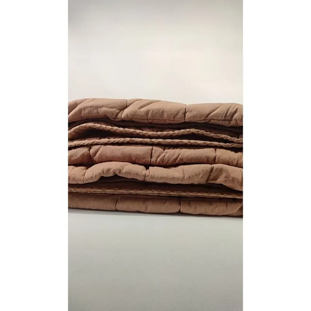 Quince European Linen Box Quilt Desert Sunset Blankets King/Cal King - Picture 2 of 3